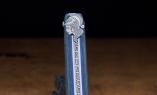 Laguiole-Taschenmesser Jean-Michel Cayron, Edition LEDA, Carbon blau, guillochierte Biene, Plein, brosse Ansicht 1