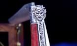 Laguiole-Taschenmesser Jean-Michel Cayron, Edition SAMURAI, guillochierte Biene, brosse, Pappelholz Ansicht 1