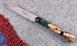 Laguiole-Taschenmesser, Laguiole du Barry, Edition DROIT Hybridholz, brosse, 13 cm, guillochierte Biene, Plein Ansicht 1