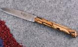 Laguiole-Taschenmesser, Laguiole du Barry, Edition DROIT wärmebehandelte Buche, brosse, 13 cm, guillochierte Biene, Plein Ansicht 1