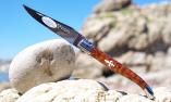 Laguiole-Taschenmesser Laguiole en Aubrac, Edition HERAGON Fleur de Lys, guillochierte Biene, brillant Ansicht 1