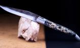 Laguiole-Taschenmesser Laguiole en Aubrac, Edition LAVA schwarz, Double Platines, brosse, Brut de Forge Ansicht 1