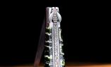 Laguiole Taschenmesser Mickael Ginisty, Edition RAINBOW 02, Mammutbackenzahn, brillant, guillochierte Biene Ansicht 1