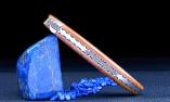 Laguiole Taschenmesser Mickael Ginisty, Edition JARES 02, Kamelknochen, brosse, guillochierte Biene, plein Ansicht 1