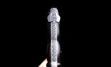 Laguiole Taschenmesser Mickael Ginisty, Edition JARGOS 02, Ebenholz, 13 cm, guillochierte Biene, quene de scorpion, Plein, brosse Ansicht 1