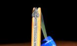 Laguiole Taschenmesser Mickael Ginisty, Edition PRIMIGENIUS, Mammutstoßzahn, brosse, guillochierte Biene Ansicht 1