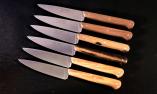 Le P tit Tradi Küchenmesser 6er-Set,  von Goyon-Chazeau, 3 Hölzer, 20 cm lang, Officemesser Ansicht 1