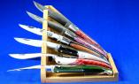 Claude Dozorme Ausstellungsträger Pyramide, Eichenholz für 6 Taschenmesser Ansicht 1