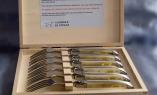 Laguiole "Le Fidèle" 6-teilig, Gabeln Horn blond Ansicht 1