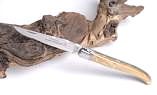Taschenmesser Laguiole Claude Dozorme, Olivenholz, brosse, guillochierte Biene Ansicht 1