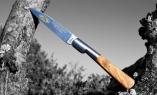 Le Fidèle Laguiole Taschenmesser Vendetta, Olivenholz, brosse Ansicht 1