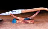 Taschenmesser Laguiole en Aubrac, PLEIN, Olivenholz, guillochierte Biene Ansicht 1