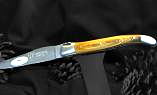 Taschenmesser Laguiole en Aubrac, Brosse, Olivenholz, guillochierte Biene Ansicht 1