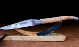 Taschenmesser Laguiole en Aubrac, Brosse, Birke, guillochierte Biene Ansicht 1