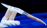 Taschenmesser Laguiole en Aubrac, brillant, Olive, guillochierte Biene Ansicht 1