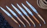 Laguiole Le Fidele 6-teilig, Steakmesserset, Wacholderholz, brillant/brosse Ansicht 1