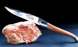 Taschenmesser Laguiole Honore Durand, Guillochierte Biene, brillant , Ulmenholz Ansicht 1