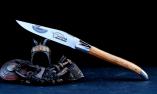 Taschenmesser Laguiole Honore Durand, Premiere, Olivenholz, brillant, guillochierte Biene Ansicht 1