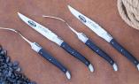 Laguiole Le Fidèle 4-teilig, Steakmesserset mit Gabeln, Ebenholz, brillant/brosse Ansicht 1