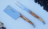 Laguiole "Le Fidèle" 2-teilig, Käsebesteck, Olivenholz, brosse/brillant Ansicht 1