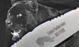 Laguiole Le Fidele Cisele, Wacholderholz, Edition Black Panther, brosse, guillochierte Biene Ansicht 1