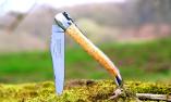 Taschenmesser Laguiole Honore Durand, double platines Wurzelholz Ahorn, brillant Ansicht 1