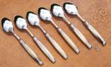 Laguiole "Le Fidèle" 6-teilig, Esslöffel Set Horn blond Ansicht 1