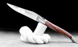 Taschenmesser Laguiole en Aubrac, guillochierte Biene, brillant, Nussbaumwurzel Ansicht 1