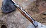 Taschenmesser Laguiole Le Fidele, Edition M160, Damast 160 Lagen, Wacholder, guillochierte Biene, brosse Ansicht 1