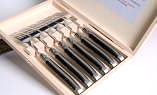 Laguiole "Le Fidèle" 6-teilig, Gabeln Ebenholz Inox Brosse Ansicht 1