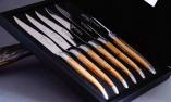 Laguiole en Aubrac 6-teilig, Steakmesser Set Brosse, Olive Ansicht 1