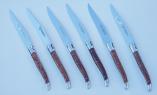 Laguiole en Aubrac 6-teilig, Steakmesser Set, brillant, Amourette / Schlangenholz Ansicht 1