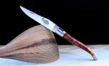 Taschenmesser Laguiole du Barry, guillochierte Platine, Amboina-Holz, brosse Ansicht 1