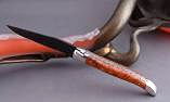 Taschenmesser Laguiole en Aubrac, double platines, brillant, Amboina-Holz, Damast Ansicht 1
