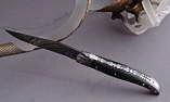 Taschenmesser Laguiole en Aubrac, double platines, brillant, Damast spécial, Ebenholz Ansicht 1