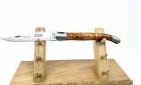 Taschenmesser Laguiole Aveyron, guillochierte Platine, Brosse, Amboina-Holz Ansicht 1