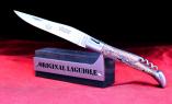 Taschenmesser Laguiole Aveyron, guillochierte Platine, Brosse, Rebstock mit Korkenzieher Ansicht 1