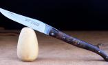 Taschenmesser Laguiole Le Fidele, Edition Plein, stabilisierte Ulmenholz, guillochierte Biene, brosse Ansicht 1
