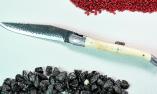 Taschenmesser Laguiole Honore Durand, Warzenschwein, brut der forge Klinge, Edition LE NOIRE 01 Ansicht 1