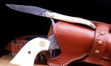 Taschenmesser Laguiole Honore Durand, Edition ST. JACQUES, Damast, Warzenschwein, guillochierte Biene, brillant Ansicht 1