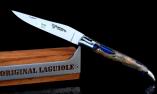 Taschenmesser Laguiole en Aubrac, guillochierte Biene, brillant, Kaktus Bleu Ansicht 1