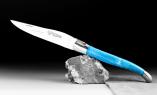 Taschenmesser Laguiole en Aubrac, brillant, JUMA 05, Türkis, guillochierte Biene Ansicht 1