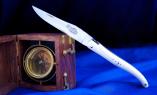 Taschenmesser Laguiole du Barry, Plein, guillochierte Biene, Giraffe weiss Ansicht 1