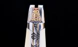 Halbunikat: Taschenmesser Laguiole Honore Durand, Edition AREC 01, goldene Biene, 2 Rubine und 6 Diamante, doubles Platines, Warzenschwein Ansicht 1