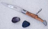 Taschenmesser Laguiole Aveyron, Wacholder, guillochierte Platine, brosse, Korkenzieher Ansicht 1
