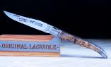 Taschenmesser Laguiole Le Fidele, stabilisierte Birke, brosse, guillochierte Biene Ansicht 1