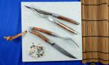 Thiers Goyon-Chazeau, Edition ART PREMIUM, 4-teilig, Steakmesser und Gabeln, Thuja brosse Ansicht 1