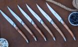 Laguiole Goyon-Chazeau, Edition ART PREMIUM, 6-teilig, Steakmesserset Wacholderholz, brosse  Ansicht 1