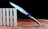 Taschenmesser Laguiole Le Fidèle,  Hornspitze, Edition F520 BROWN STAR, Damast 520 Lagen, Brosse, guillochierte Biene Ansicht 1