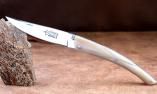 Taschenmesser Thiers Arbalete Genes David, Horn blond, brosse, Plein Ansicht 1